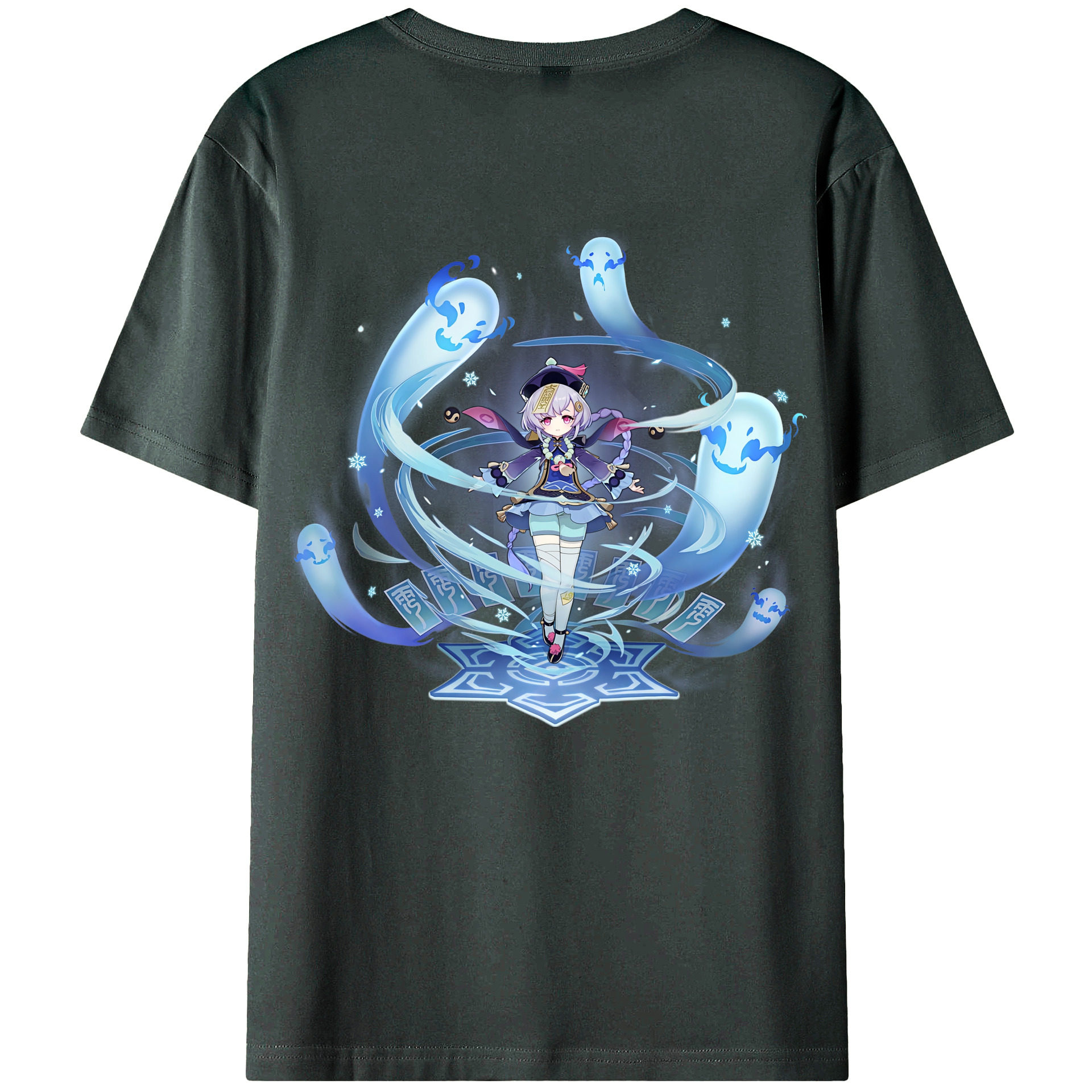 げんし神 七七 なな  genshin Nana 綿100％ メンズ半袖Tシャツ（バックプリント） 通気性
